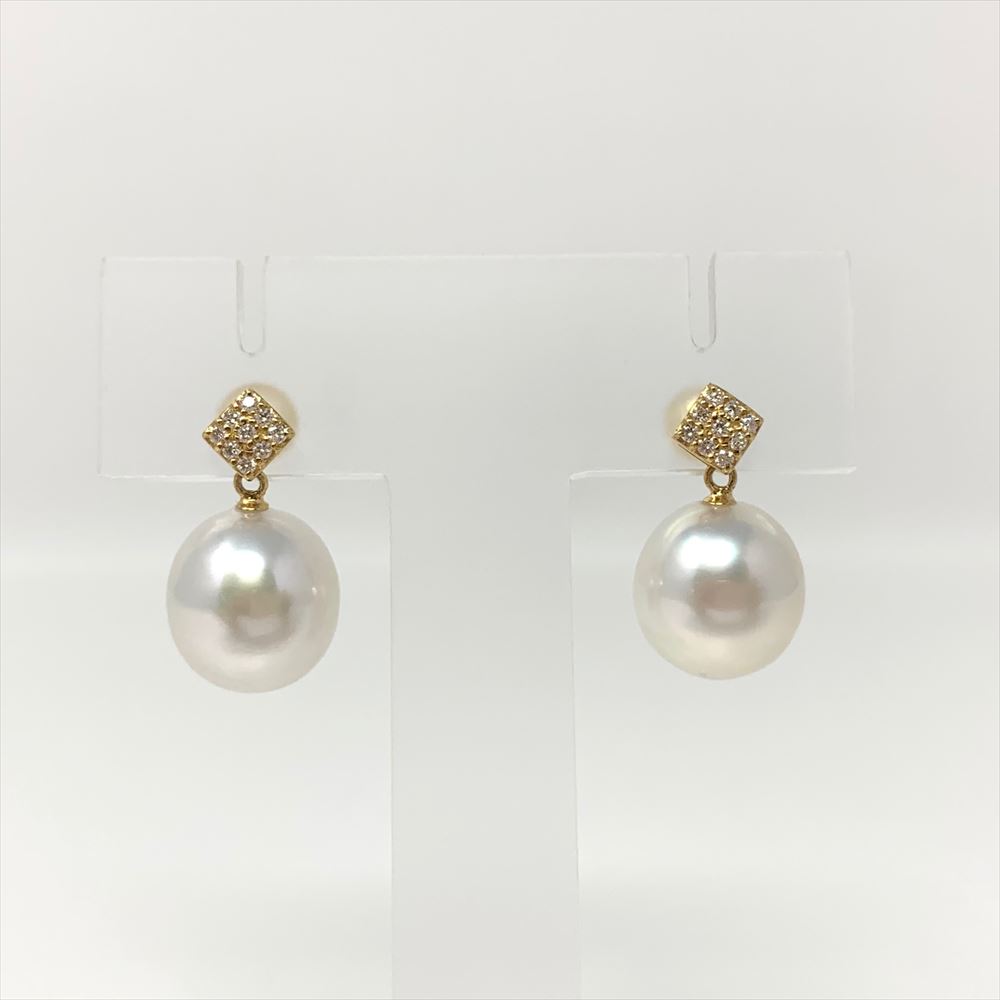 白蝶真珠ピアス E-58