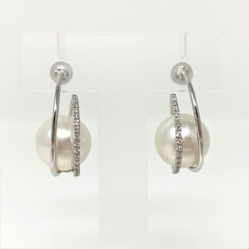 白蝶真珠ピアス E-78