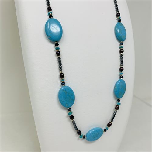 淡水　ターコイズ　ネックレス　N-60