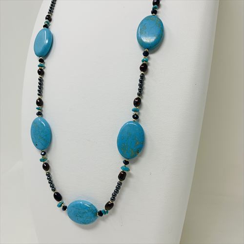 淡水　ターコイズ　ネックレス　N-60