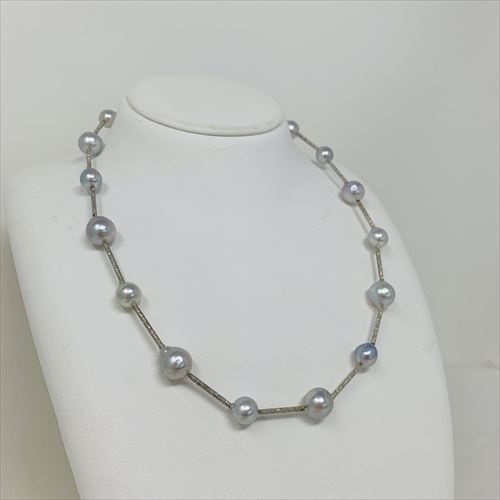 アコヤ真珠　ステーションネックレス　N67